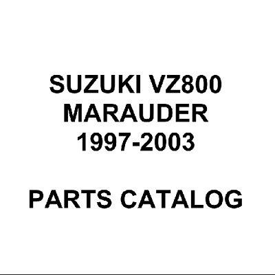 Suzuki VZ800 Marauder 1997-2003 parts catalog