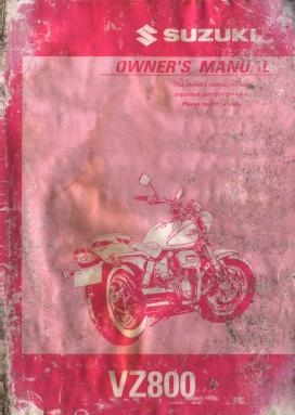 Suzuki Marauder VZ800 1997 Owners Manual